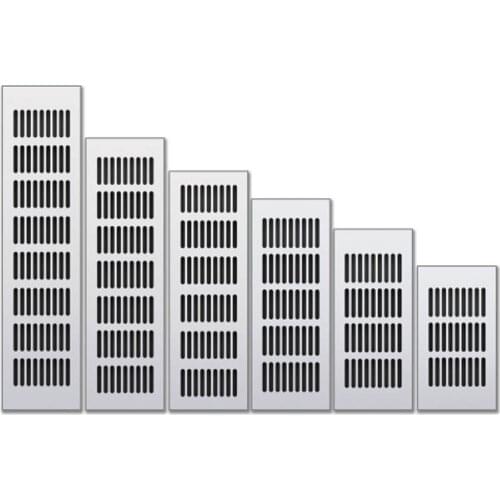 Aluminum alloy cabinet Air Vent Silver decoration cover Hole plug Ventilation Grille for Wardrobes Cupboar Hardware Accessories