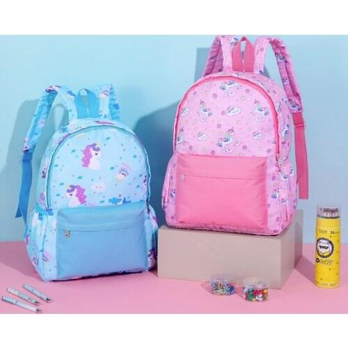Large Capacity Unicorn Backpack For Girls Cartoon Laptop Student Schoolbags Kids Canvas bookbags School Bag Luch Bags