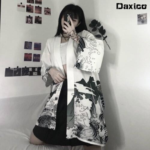 Yukata Haori Woman Japanese Loose Thin Kimono Cardigan Sun-Protective Clothing Lady Casual Kimonos Streetwear Harajuku Clothes
