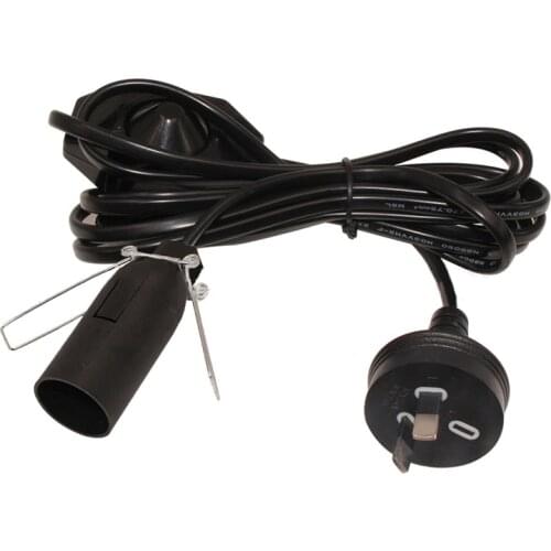 1.8m E14 Lamp Base Holder Power Cord Cable Electric Power Dimmer Switch Cord for Himalayan Salt Lamp AU Plug