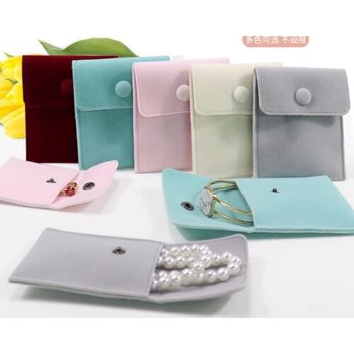 10pcs Jewellery Pouch Packaging Bag Soft Velvet Gift Bracelet Bag Necklace Earrings Rings Storeage Pouch Custom Logo