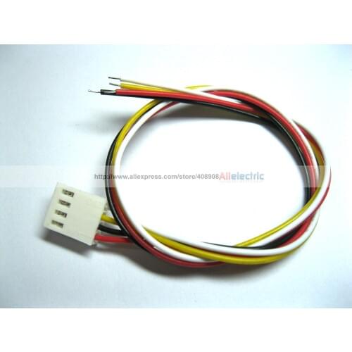 20 Pcs 2510 2.54mm Pitch 4 Pin Female Connector with 26AWG 300mm Leads Cable