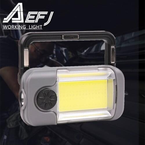 20W COB LED Flashlight Torches Red Outdoor Handy Light Portable Rechargeable Work Camping Energy Saving Lamp With Magnet Hook