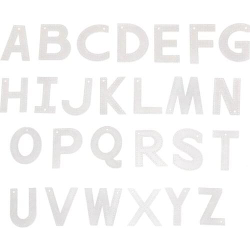 26Pc Leather English Letter Keychain Pendant Sewing Pattern Acrylic Template Kit