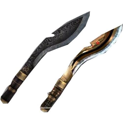 3D Paper Model Firearms Nepal Swords DIY Manual