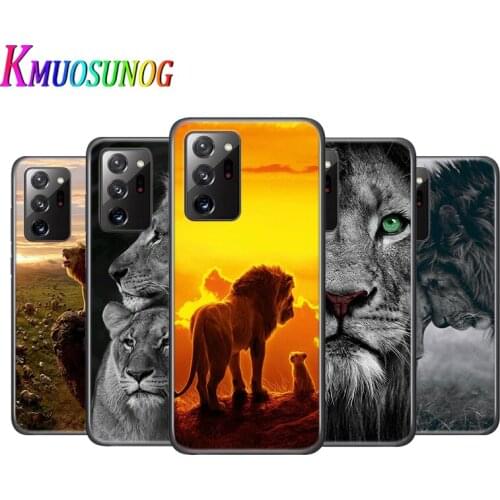 Black Cover The Lion king animal for Samsung Galaxy Note 20 20Ultra 10 lite 9 8 S10 5G S9 S8 S7 S6 Plus Phone Case