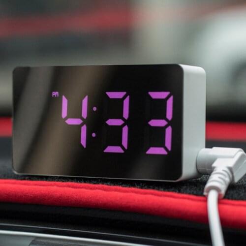 Digital Clock Mini Multifunctional LED Electric Alarm Clocks Mirror Surface For Home Bedroom SP99