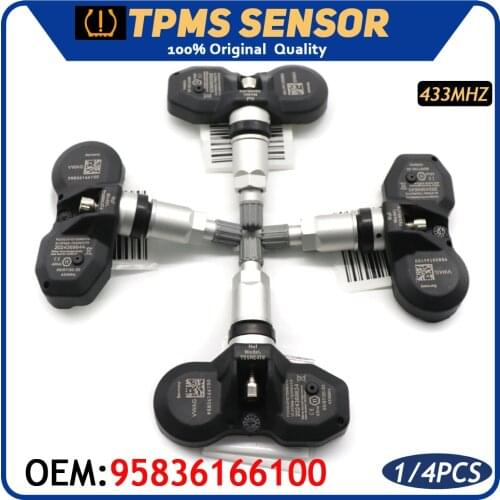 TPMS Tire Pressure Monitoring Sensor 95836166100 For PORSCHE 911 997 Boxster Carerra GT Cayenne Cayman Volkswagen Audi 433Mhz