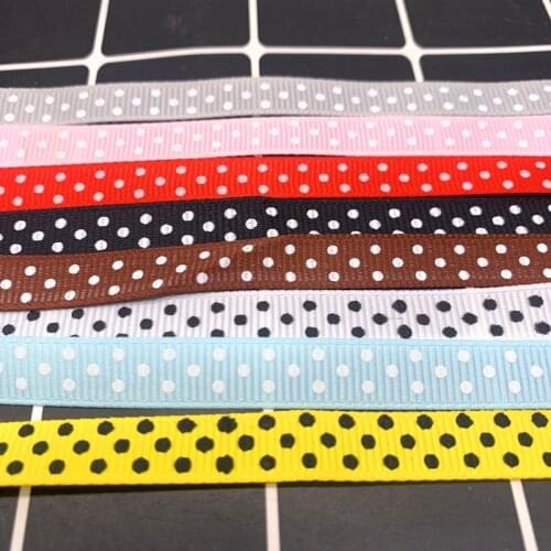 New 10 Yards 3/8" 10mm Print dot English Letter Pattern Printed Grosgrain Ribbon DIY Bowknot Apparel Sewing Packing Craft