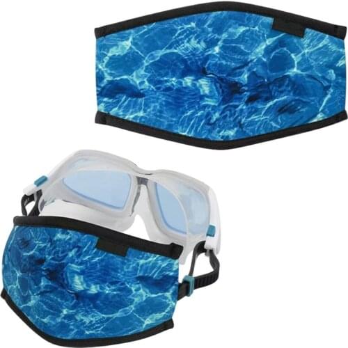 TSMC neoprene polyester Diving mask with diving hair band mask strap cover drop shipping