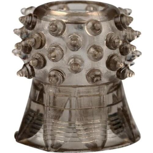 Reusable Condoms Penis Rings Spiny Head Glans Condom Delay Ejaculation Silicone Cock Ring Sex Toys For Men Couple