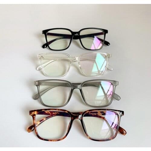 2020 Fashion Men Women Eye Glasses Frame Black Eyeglasses Frame Vintage Square Clear Lens Optical Spectacle Frame Eyewear