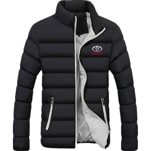 2021 New Winter Men Toyota Thickened Parkas Jacket Zipper Cardigan Casual Zipper Cardigan Warm Cotton-Padded Jacket