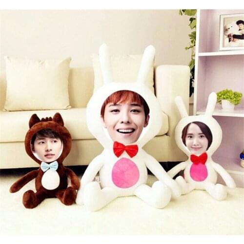New Hot Photo customization Rabbit Plush Toys Dolls Stuffed Animal Pillow Sofa Car Decorative Creative Birthday Gift Valentines