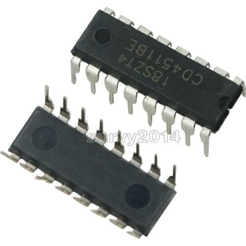 5PCS CD4511BE DIP16 CD4511 DIP 4511BE DIP-16 new and original NEW