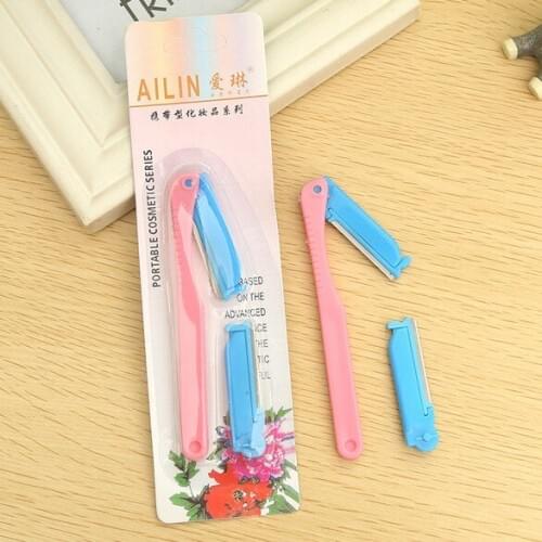 20pcs hot womens shaving eyebrows scissors makeup eyelashes knife make up wenkbrauw schaar eyebrow trimmer shaver Free shipping