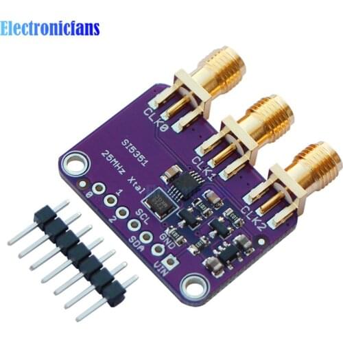 CJMCU 5351 Si5351A Si5351 Clock Signal Generator Breakout Board For Arduino IDE I2C Controller SMA Connector 3.3V LDO Regulator
