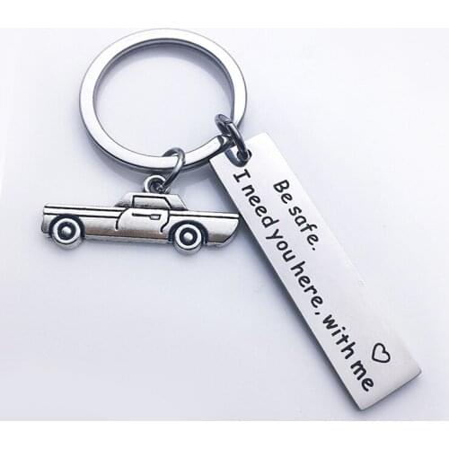 Valentines Day Gift Drive Safe I Need You Here with Me Keychain Girls Boyfriends Gift Present Personalized Gifts Wedding Favors