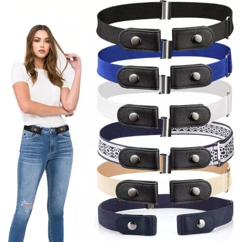 Buckle-Free Belt For Jean Pants,Dresses,No Buckle Stretch Elastic Waist Belt For Women/Men,No Bulge,No Hassle Waist Invisible