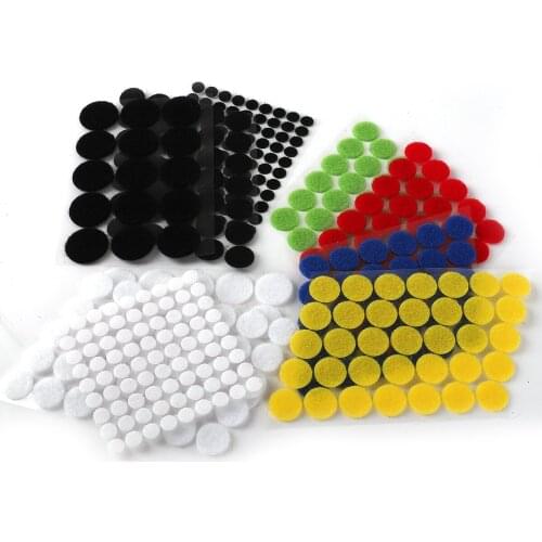 100Pairs Dia 1/1.5/2/2.5/3cm Velcros Adhesive Self Adhesive Fastener Tape Dots Magic Sticker Hook Loop Tape