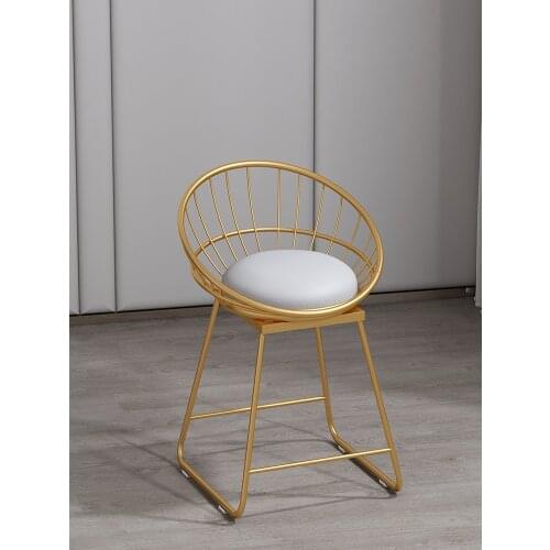 Modern Minimalist Makeup Chair Backrest Dressing Table Stool Girl Cute Bedroom Ins Nordic Net Red Nail Art Chair