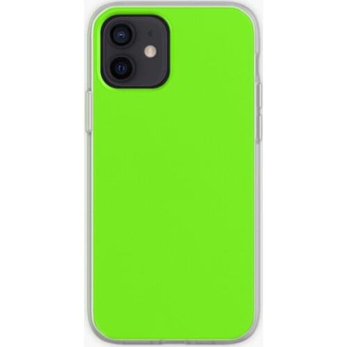Super Bright Fluorescent Green Neon Phone Case for iPhone 5 5S SE 6 6S 7 8 Plus 11 12 13 Pro Max Mini X XS XR Max Coque