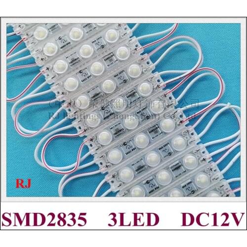 LED light module for sign letter background light module DC12V 63mm*14mm SMD 2835 3 LED 1.2W 140lm IP65 waterproof 200pcs/lot