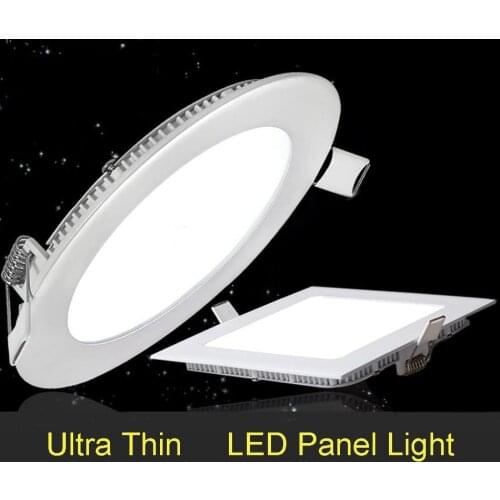 LED Downlight 3W 4W 6W 9W 12W 15W 18W 24W AC85~265V LED Bathroom Downlights Square Panel Lights SMD2835 for Home Lighting