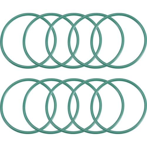 Uxcell Fluorine Rubber O Rings 45mm OD 40.2mm ID 2.4mm Width Seal Gasket Green prevent leaks in plumbing machinery etc 10Pcs