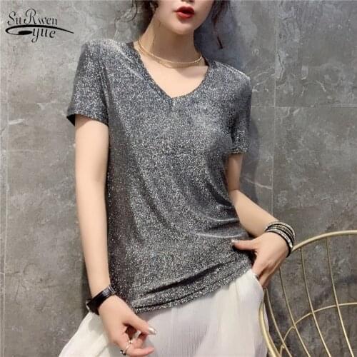 Korean V-neck Blouse Women Blusas Mujer De Moda 2020 Summer Short Sleeve Lace Tops Elegant Office Lady Shirt Clothes 9748