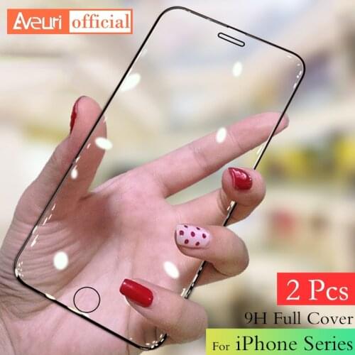 2 Pcs 9D Protective Tempered Glass For iPhone X XR XS 11 Pro Max SE 2020 Full Cover Screen Glass For iPhone 5 6 S 5S 6S 7 8 Plus