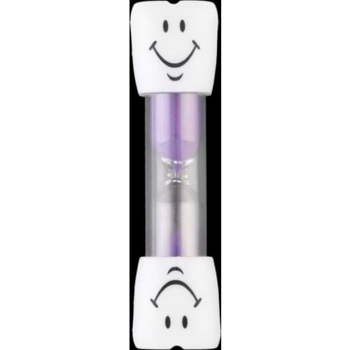 1Pcs New Mini Smiling Face Sandglass Purple Hourglass Sand Clock Timer 1/2/3/5 Minutes