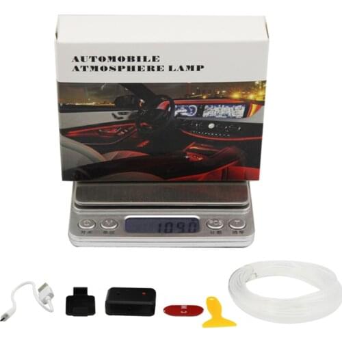 DC12V Auto Neon LED Automobile 2M Cable Lamp Glow Flexible Waterproof String Light Car Styling Party Decoration 7colors