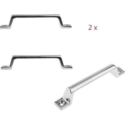 2 Pcs Boat Door Handle Polished Stainless Steel Boat Door Handle Rail For Marine Boats 160mm