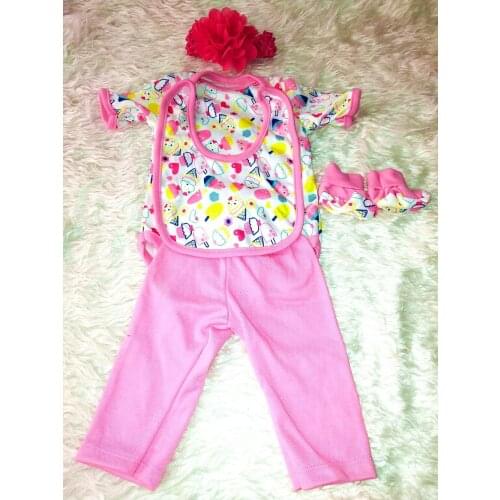 5pcs/set Lifestyle Baby Dolls Clothes For 22-23inch adorable pattern clothes Doll Accessories bb reborn Baby Clothes
