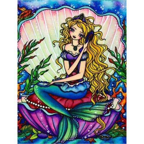 5D Diy Diamond Painting cross stitch Cartoon Diamond Embroidery Fairy Elf Girl square drill Needleworks Paintings decorate