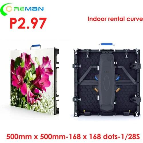 Aliexpress big discount curve led display screen p1.9 p2.9 p3.9 500 x 500 led curve panel
