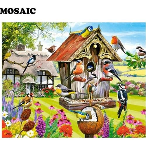 New style diamond embroidery,birds house Handicraft mosaic pictures of Rhinestone 5d diy diamond painting full square decor