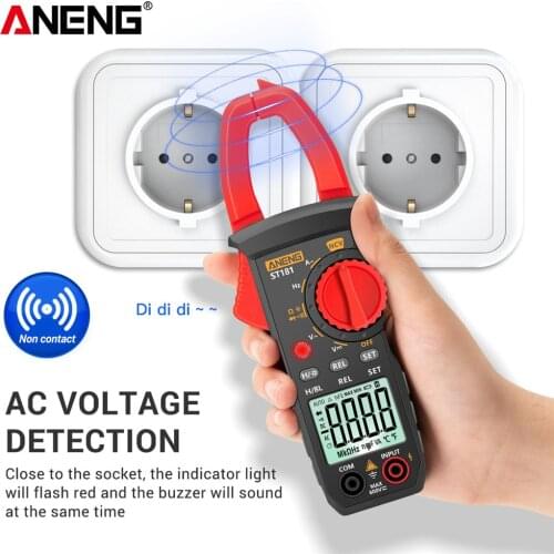 ANENG ST181 Digital Clamp Meter DC/AC Current 4000 Counts Multimeter Ammeter Voltage Tester Car Amp Hz Capacitance NCV Ohm Test
