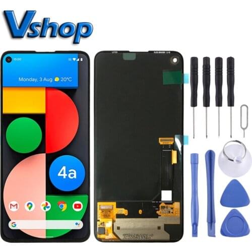 OLED Material LCD Screen Digitizer Full Assembly for Google Pixel 4a 5G GD1YQ G025I Mobile Phone LCD Display Replacement Parts