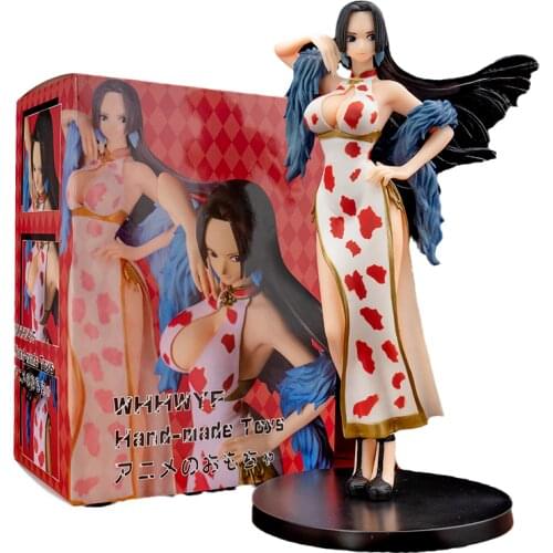 One Piece Figure Boa Hancock Anime Model Japanese Animation Ornaments Childrens Toys Doll New World Comics 23cm Cheongsam Doll