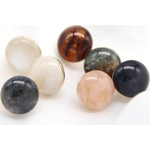 HENGC Round Light Cat Eyes Gold Metal Coat Buttons For Clothing Garment Decorative Vintage Buttons Sewing Accessories Wholesale