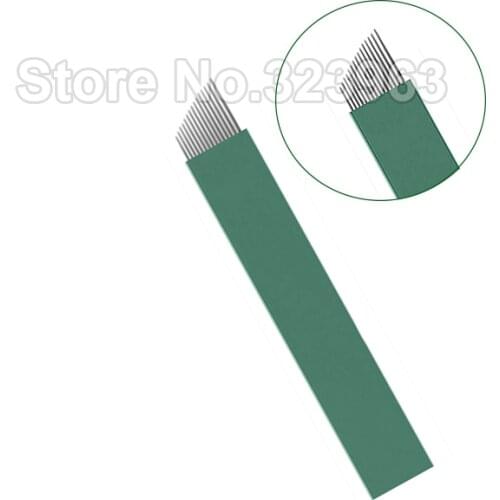 Microblading Needles 0.16mm Lamina Tebori 9 12 14 15 18 21 15U 16U 12 U Tattoo Needles for Permanent Makeup Blade Manual Pen