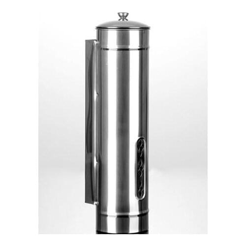 Quality Water dispenser SS201 stainless steel disposable cup holder 34xD8.5cm polished storage tank