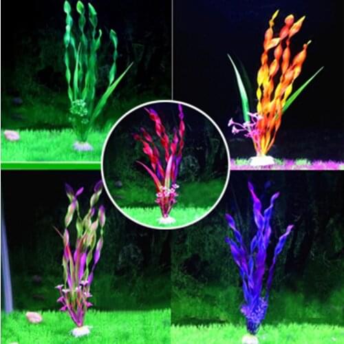 Ceramic base Colorful Aquatic Plants Aquarium Landscaping Simulation Aquatic Plants Fish Tank Decor Crafts scenery