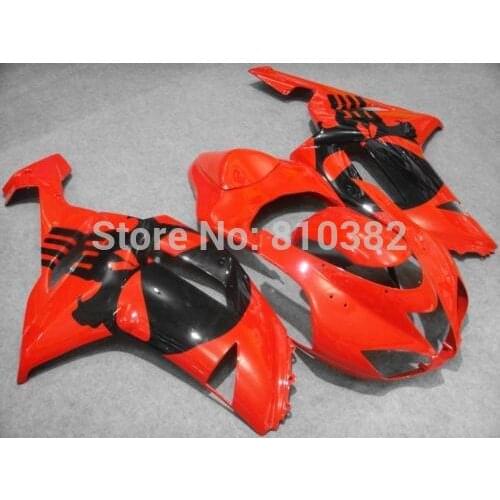 Motorcycle Fairing kit for KAWASAKI Ninja ZX6R 07 08 ZX6R 636 2007 2008 Hot red gloss black ABS Fairings set +7 gifts SC109