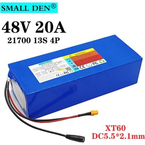 48V 20Ah 13S4P 21700 Lithium Battery pack 1200W High Power 54.6V Electric bike Electric Scooter ebike battery Built-in 25A BMS