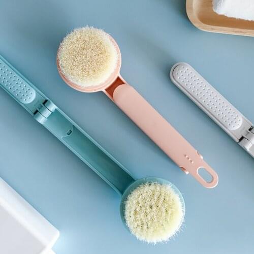 Long Handle Soft Bristle Bath Brush For The Back Body Shower Cleansing Scrub Scrubber Massager SPA Skin Cleaning Tool