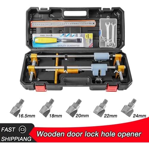 Wooden door lock hole opener slotting machine woodworking indoor installation door lock full set of keyhole opening