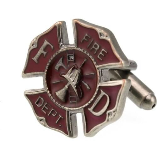 Sunnylink Mens Cuff Links Fire Dept Symbol Cufflinks for shirt M3691 20mm
